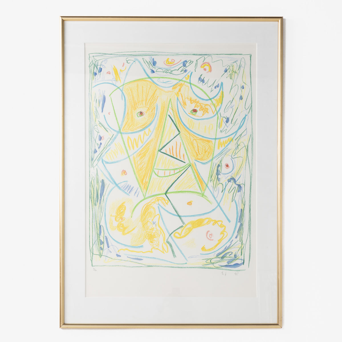 Lithograph in frame