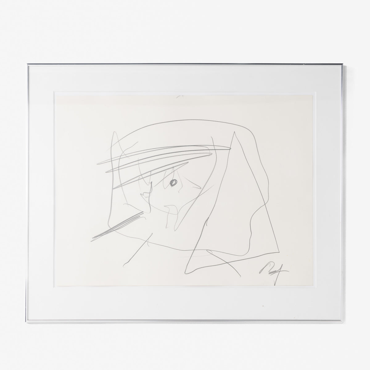 Drawing in silver frame