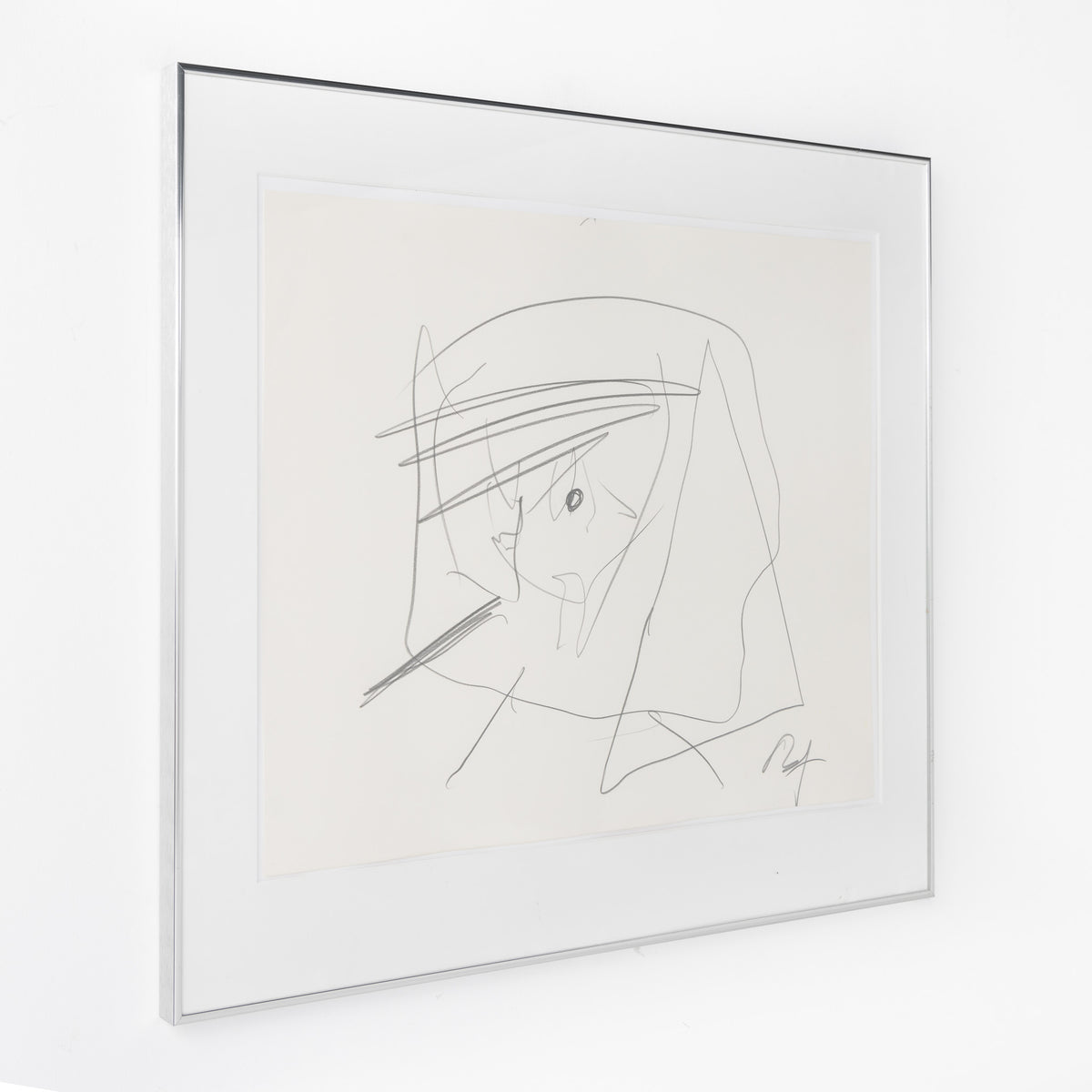 Drawing in silver frame