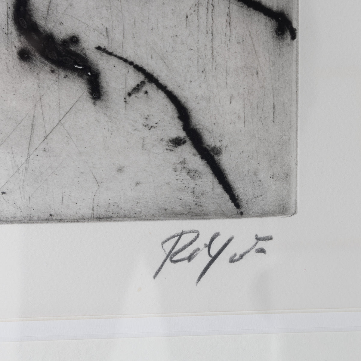 Etching in gold frame
