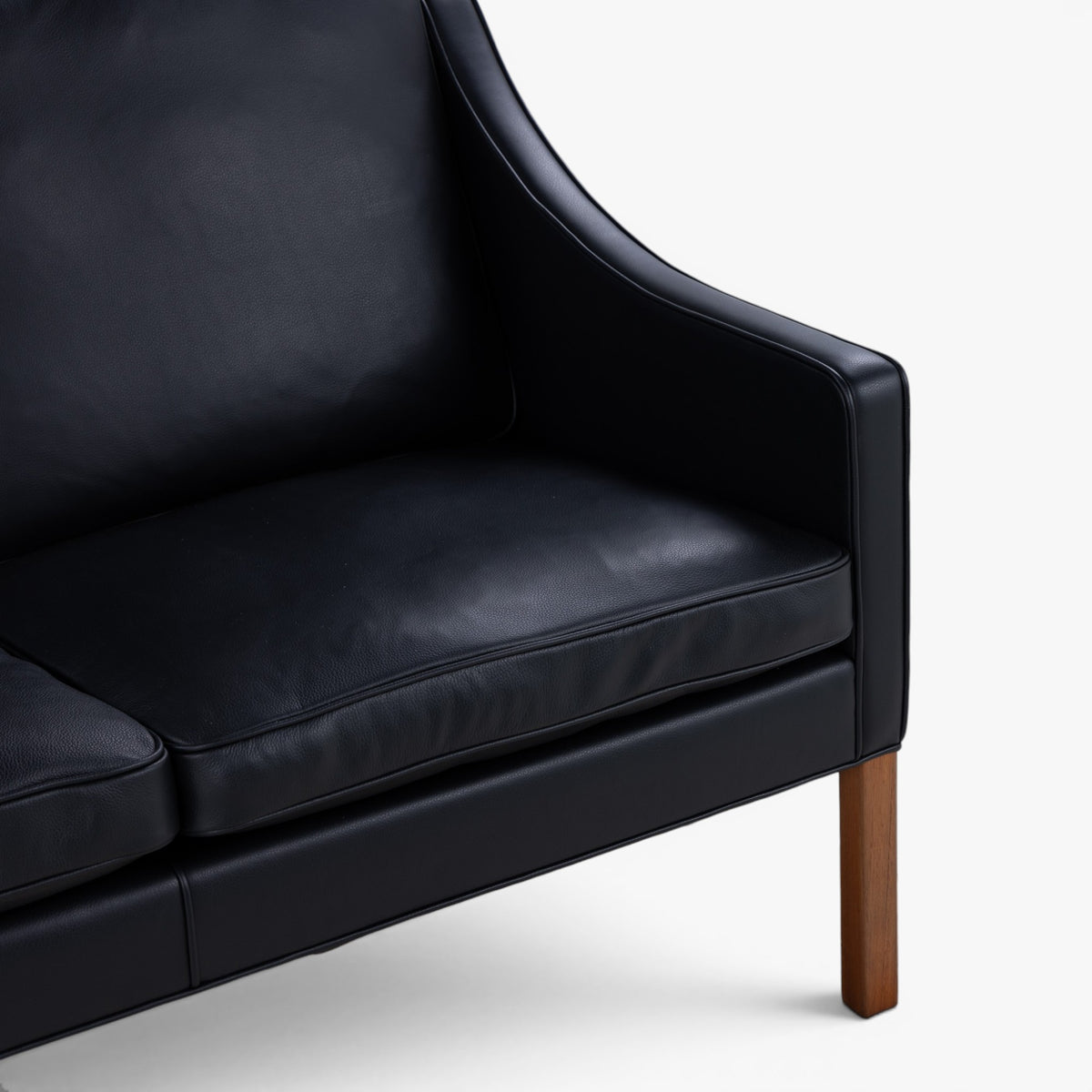 BM 2208 - 2 pers. sofa i sort læder