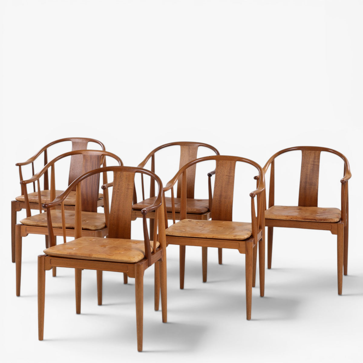 FH 4283 - Set of 6 China chairs in mahogany