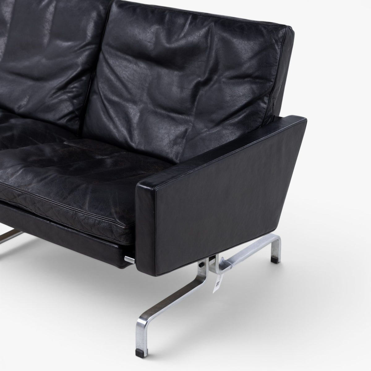 PK 31/2 - 2 pers. sofa i originalt sort læder