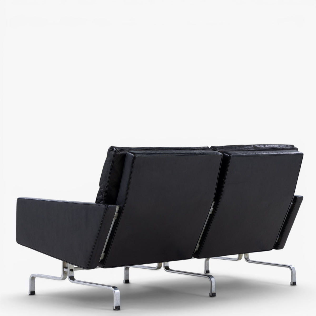 PK 31/2 - 2 pers. sofa i originalt sort læder