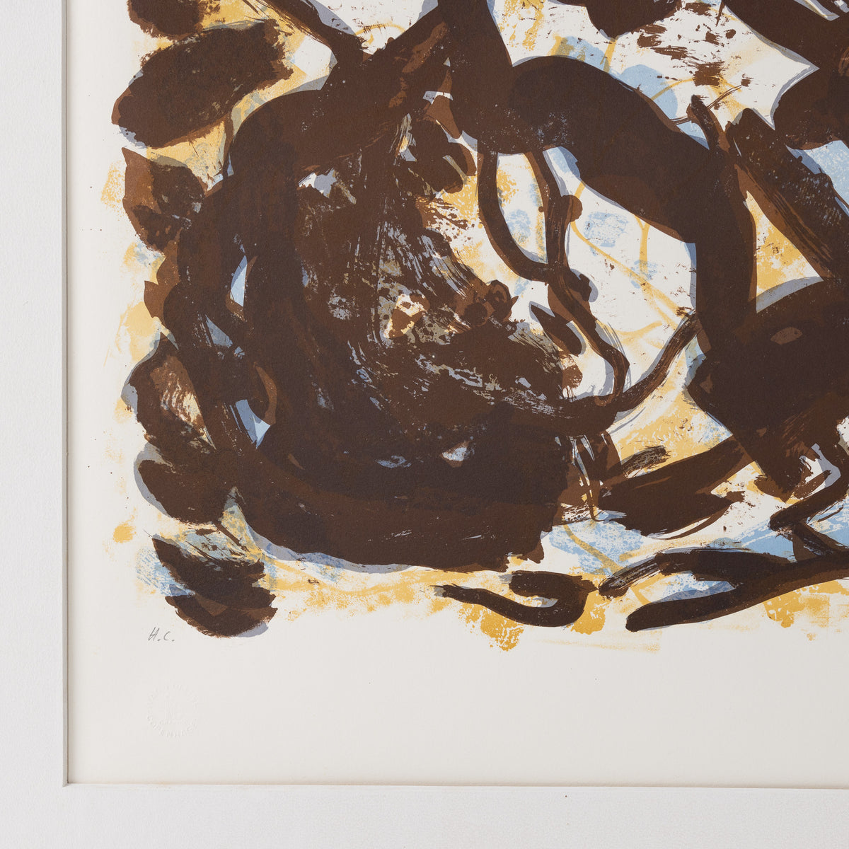 Lithograph in frame