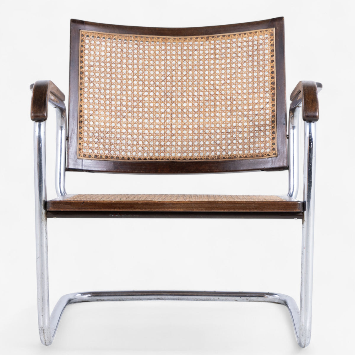 S102 - Pair of rare easy chairs in stained beech
