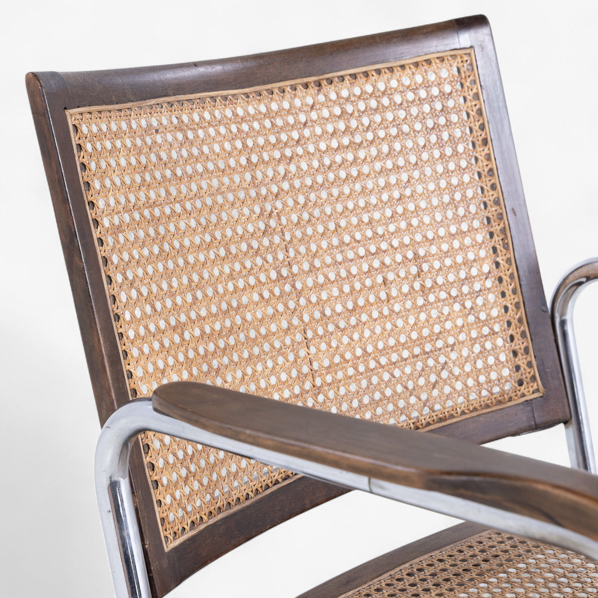 S102 - Pair of rare easy chairs in stained beech