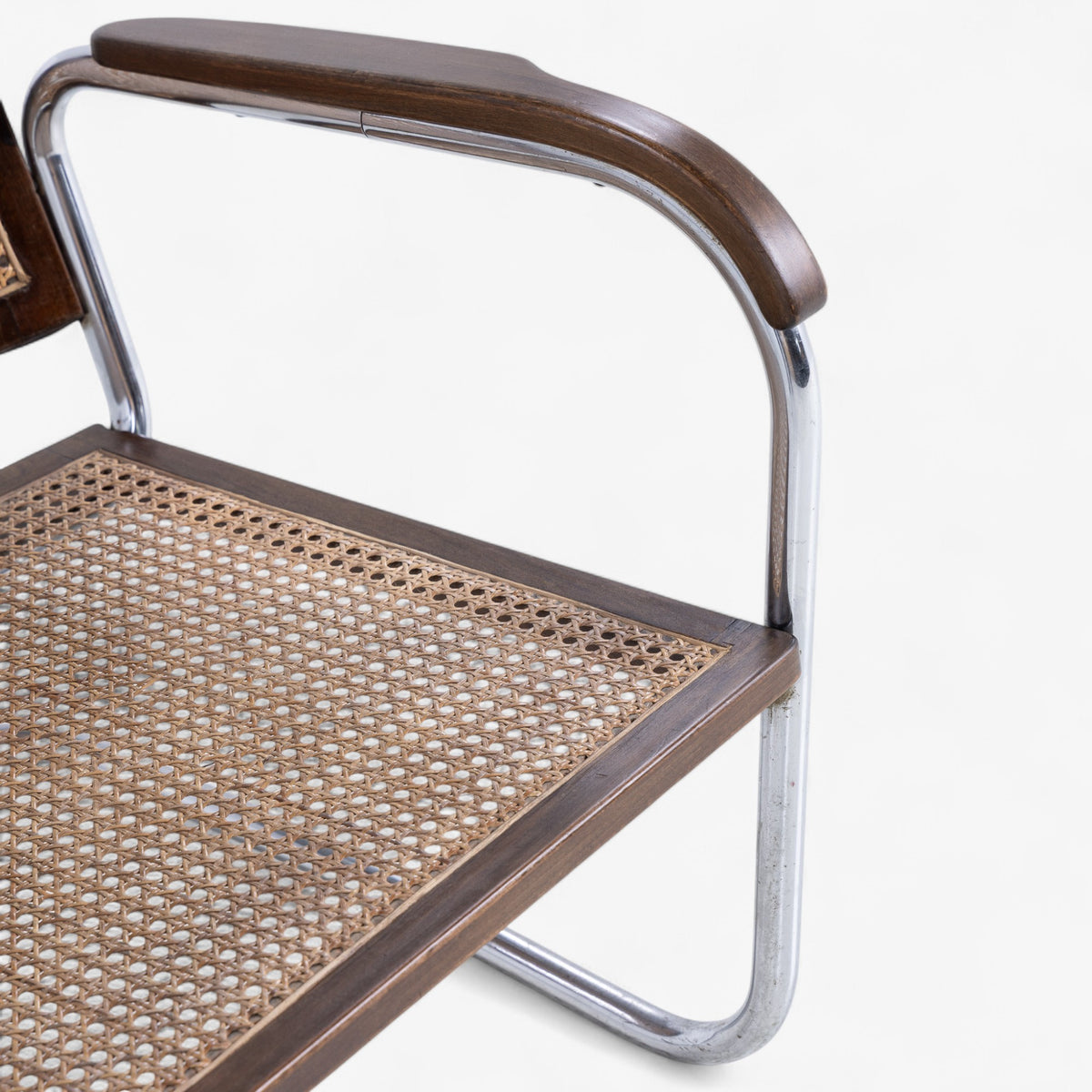 S102 - Pair of rare easy chairs in stained beech