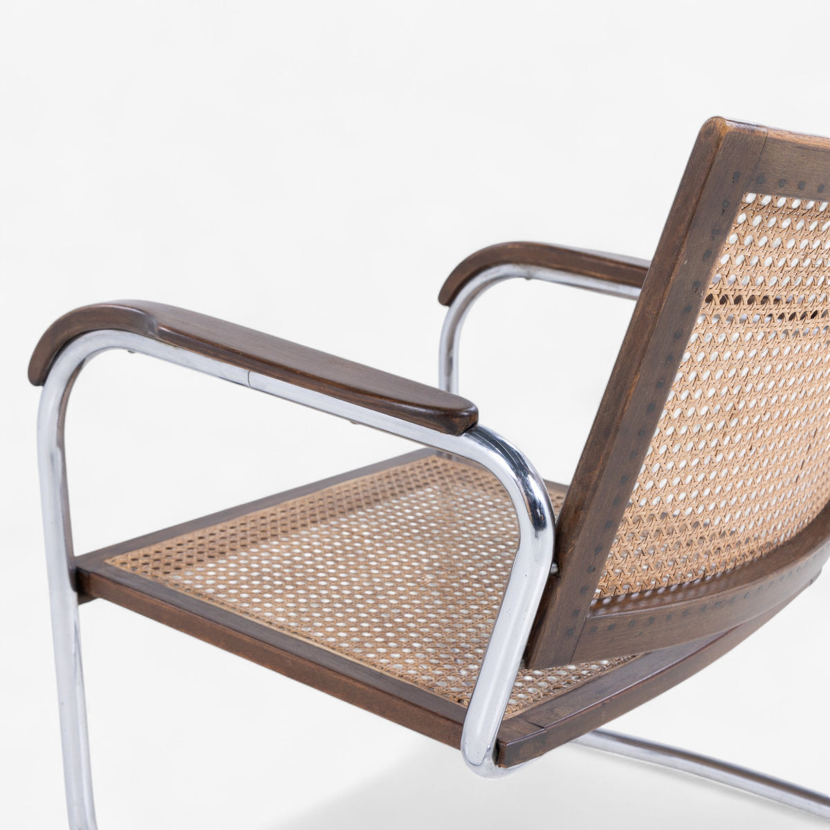 S102 - Pair of rare easy chairs in stained beech