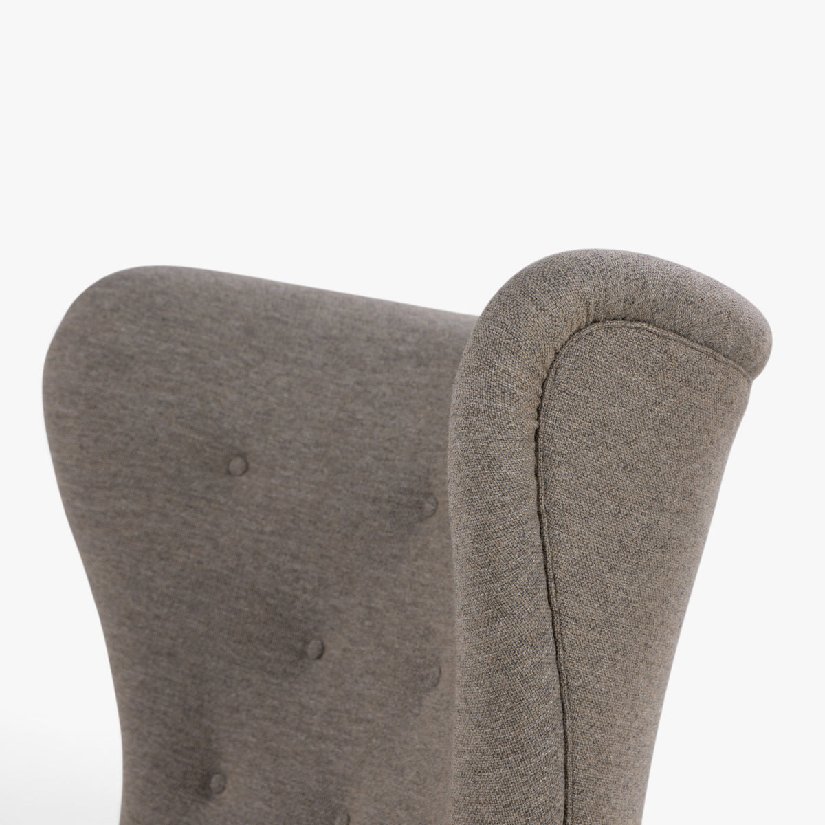 Reupholstered easy chair in textile