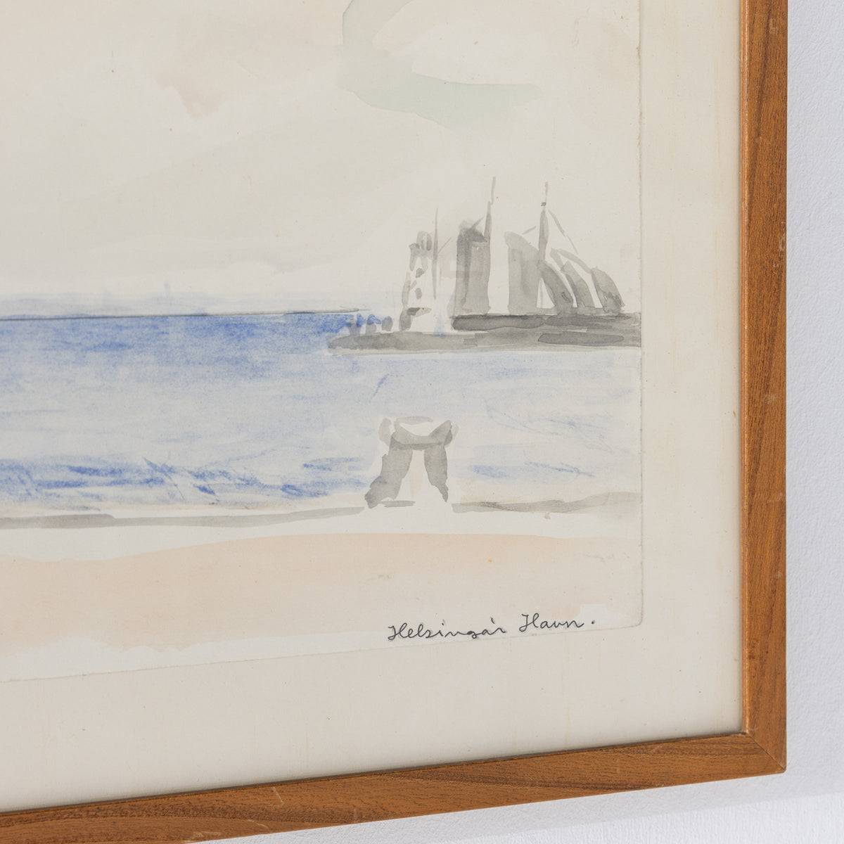 Watercolour in wooden frame