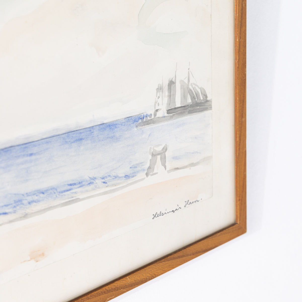 Watercolour in wooden frame