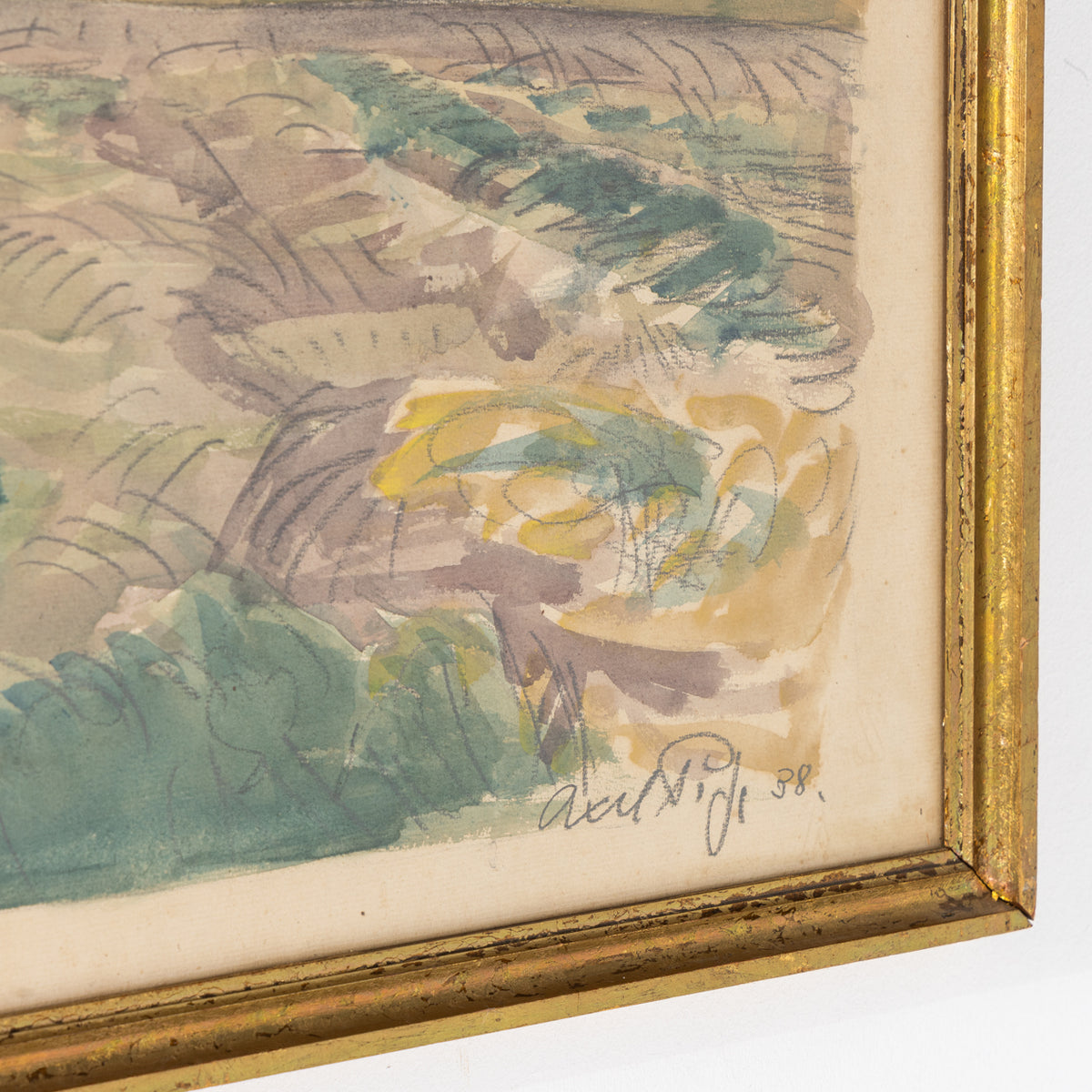 Watercolour of landscape