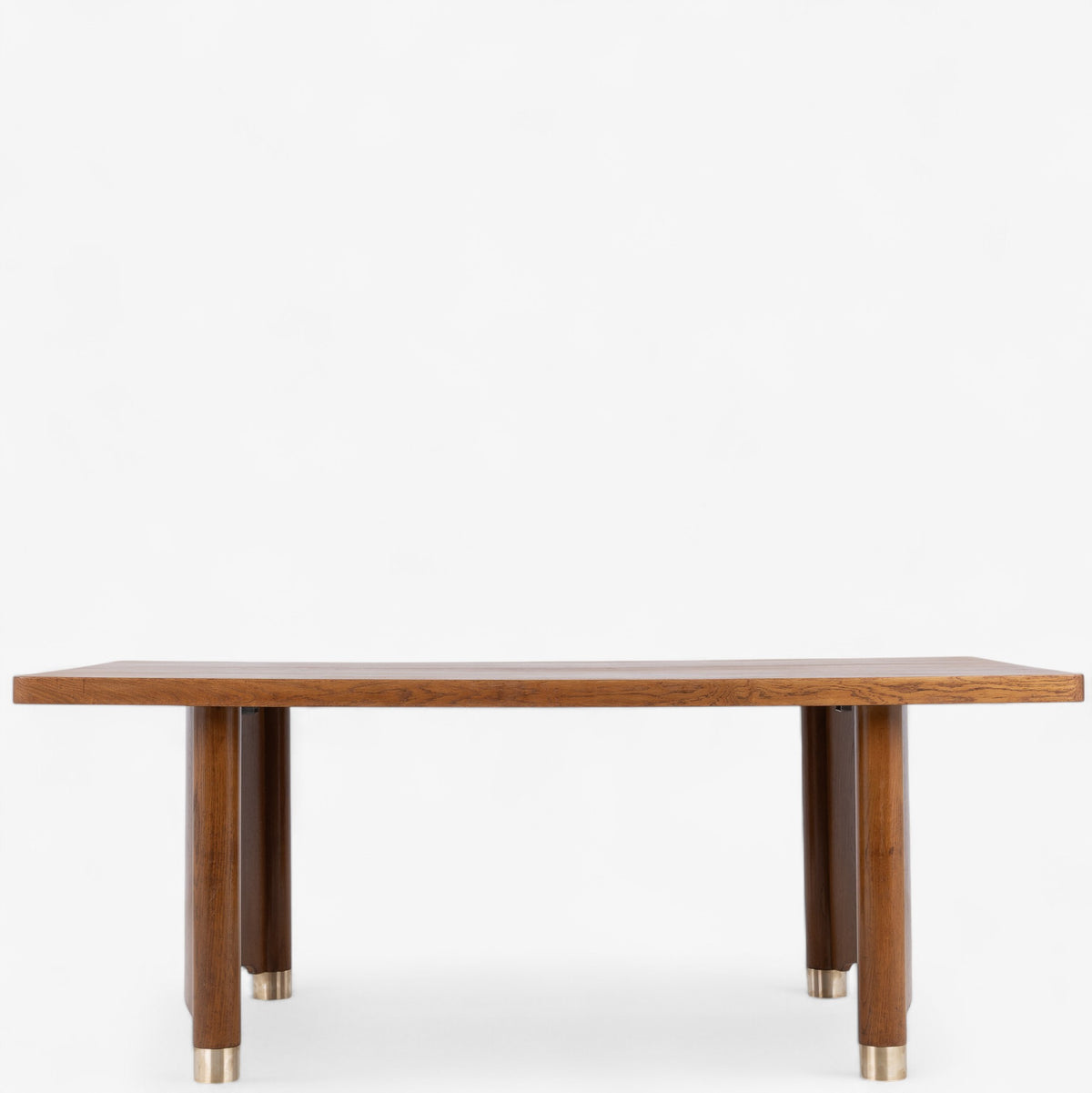 Large dining table in patinated oak