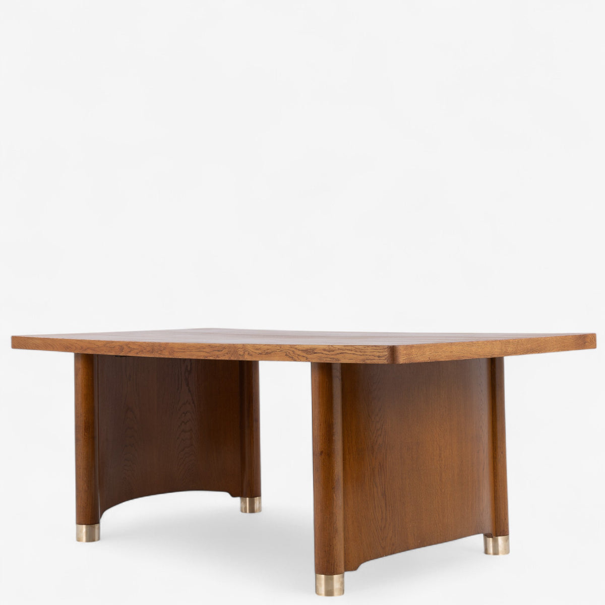 Large dining table in patinated oak
