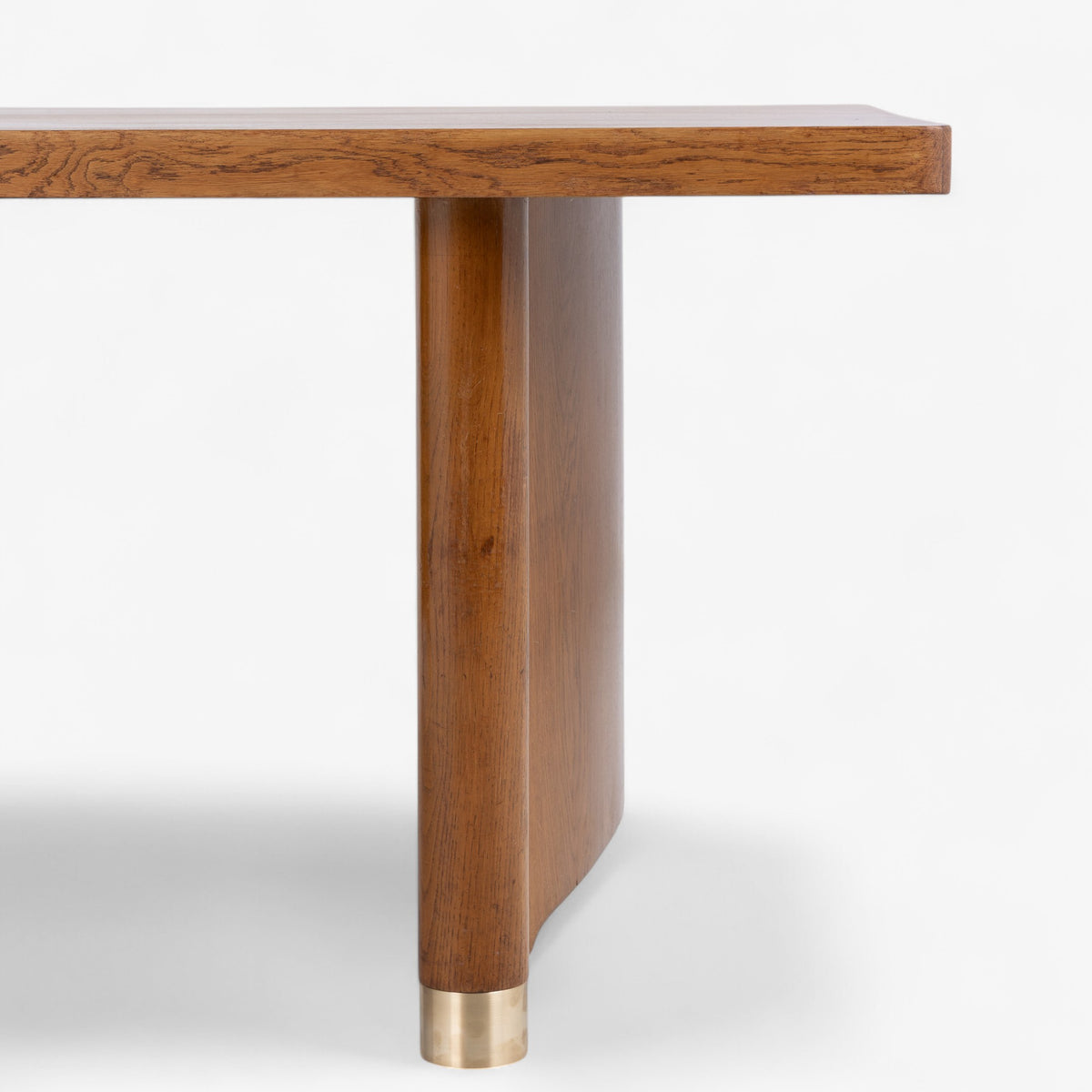 Large dining table in patinated oak