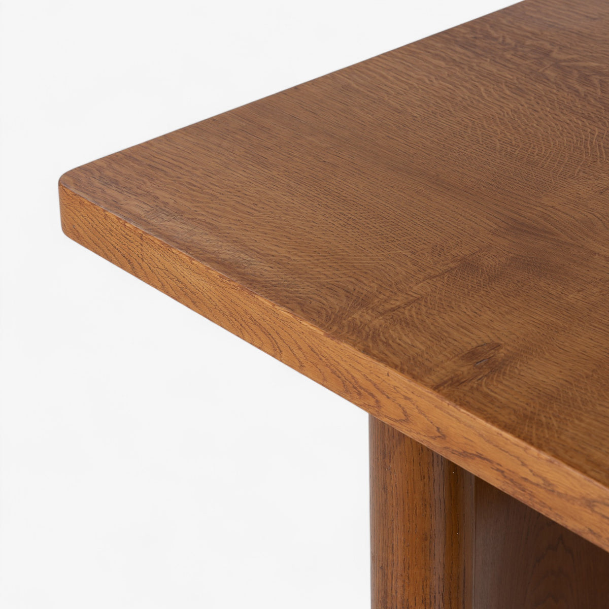 Large dining table in patinated oak