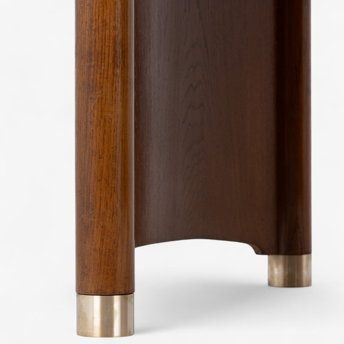 Large dining table in patinated oak