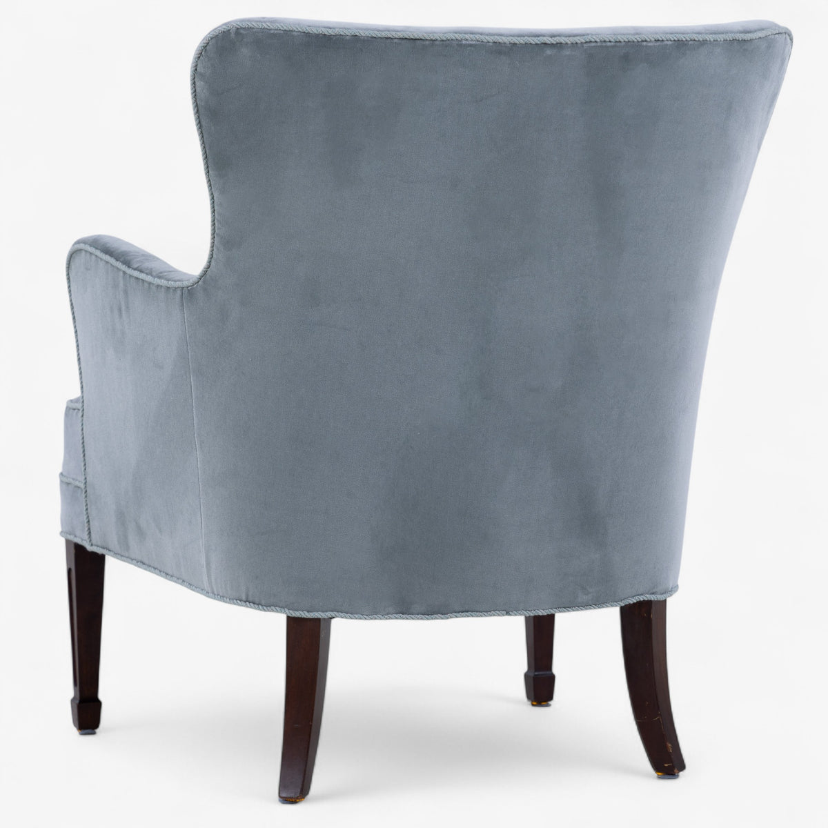 Low-backed easy chair in textile