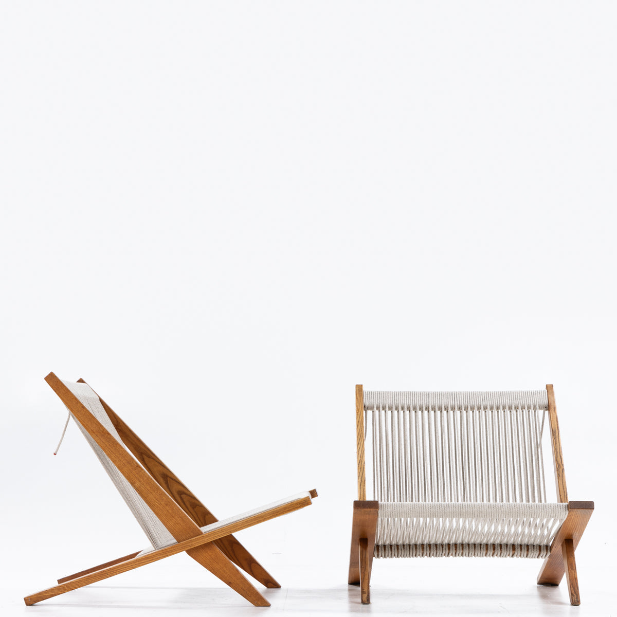 JH 106 - Easy chair in patinated ash