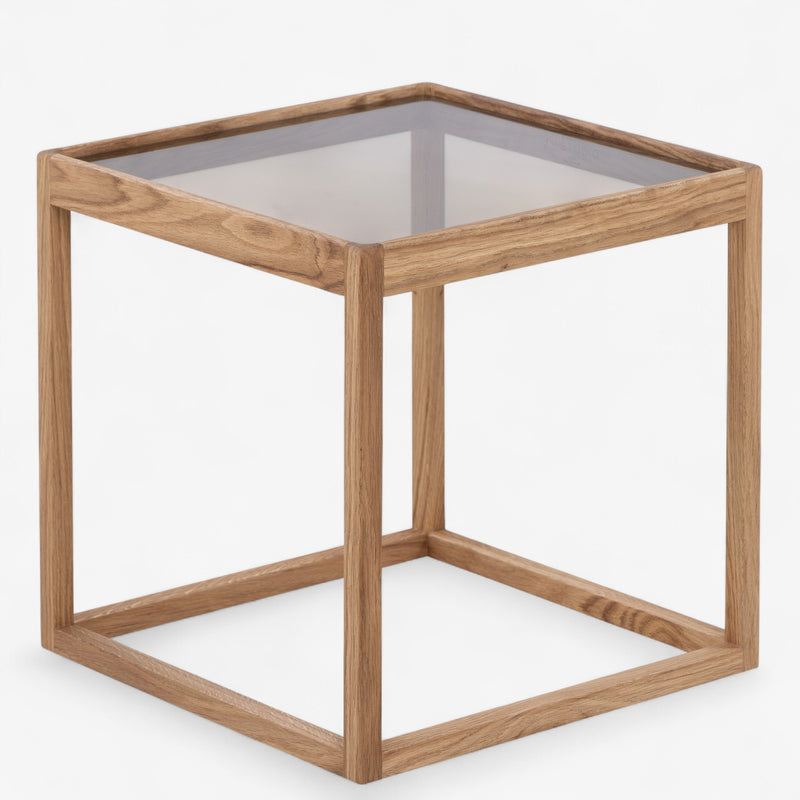 Cube table in oiled oak by Kurt Østervig & Klassik Studio