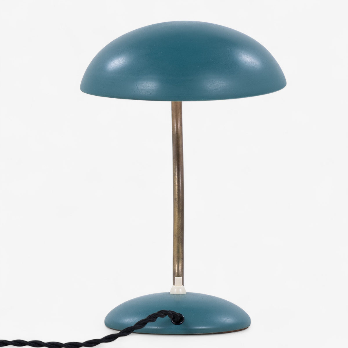Table lamp in green lacquered metal