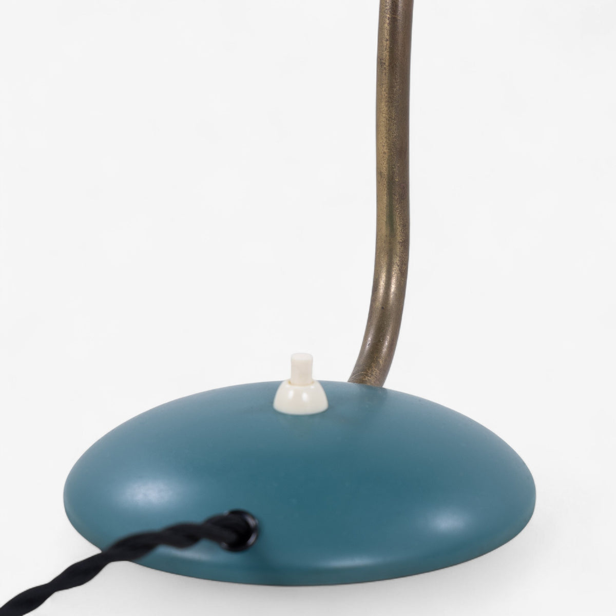 Table lamp in green lacquered metal