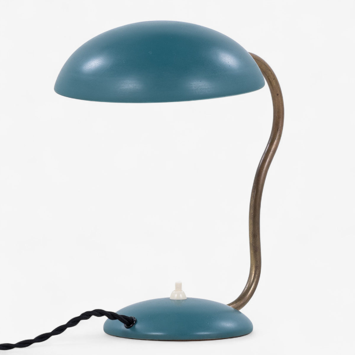 Table lamp in green lacquered metal