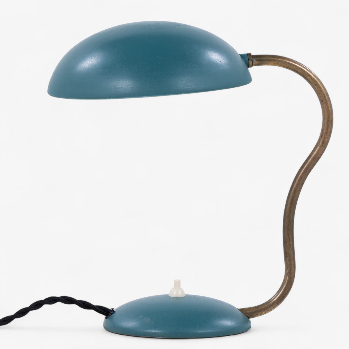 Table lamp in green lacquered metal
