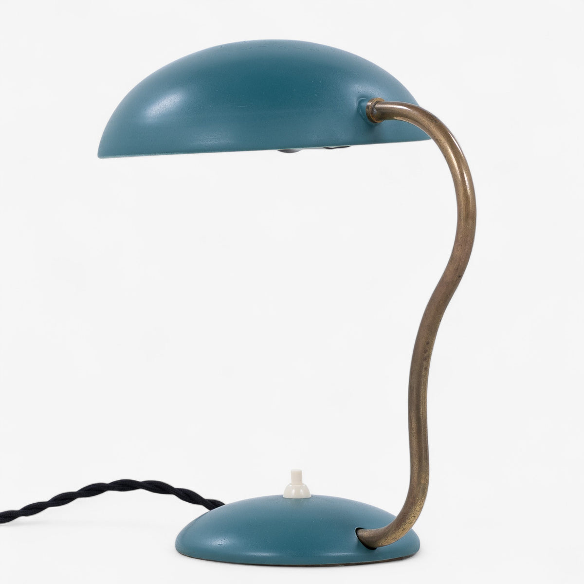 Table lamp in green lacquered metal