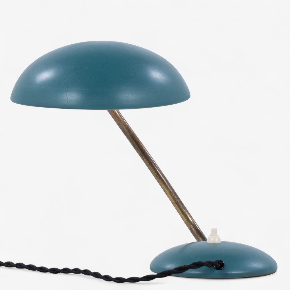 Table lamp in green lacquered metal