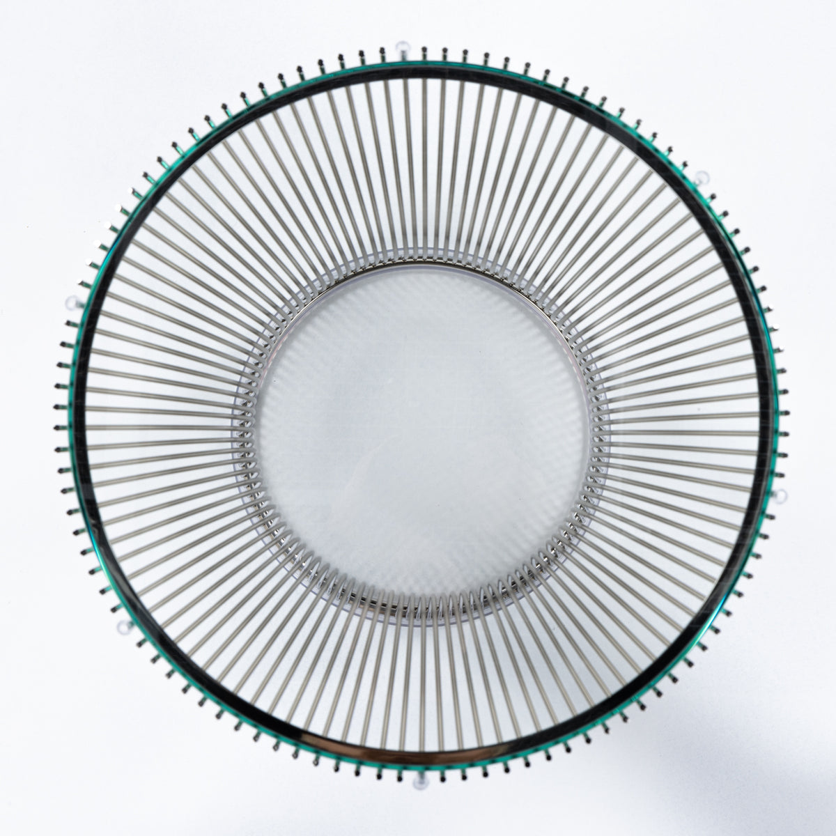 Platner' side table in nickel & glass