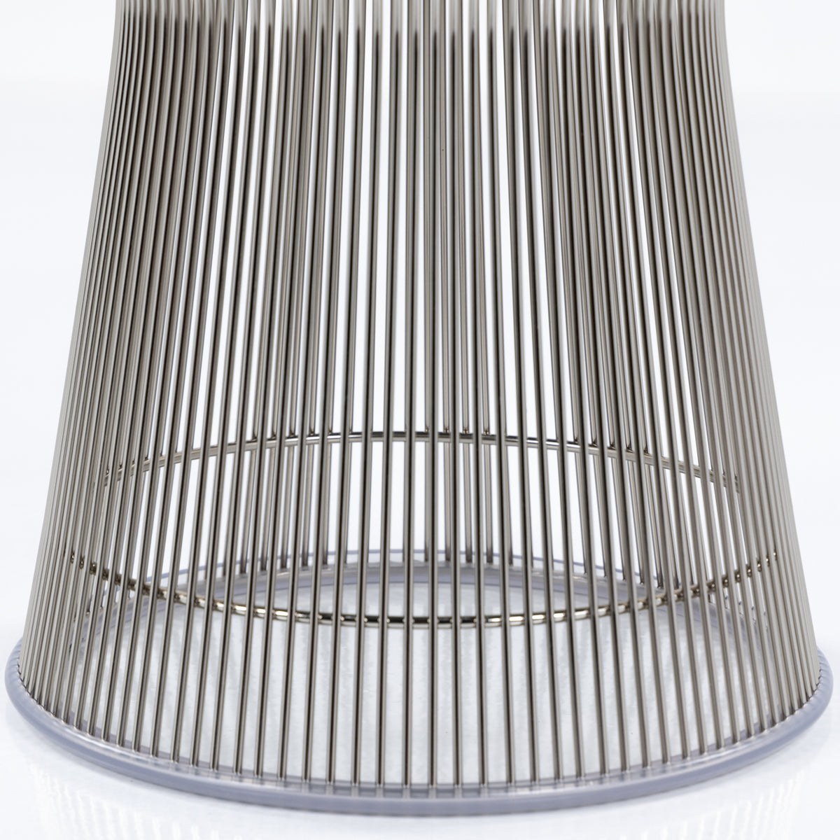 Platner' side table in nickel & glass