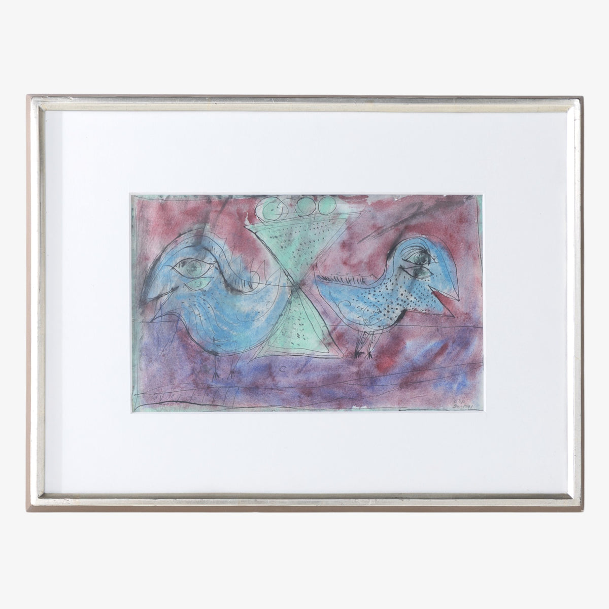 Double-sided watercolor