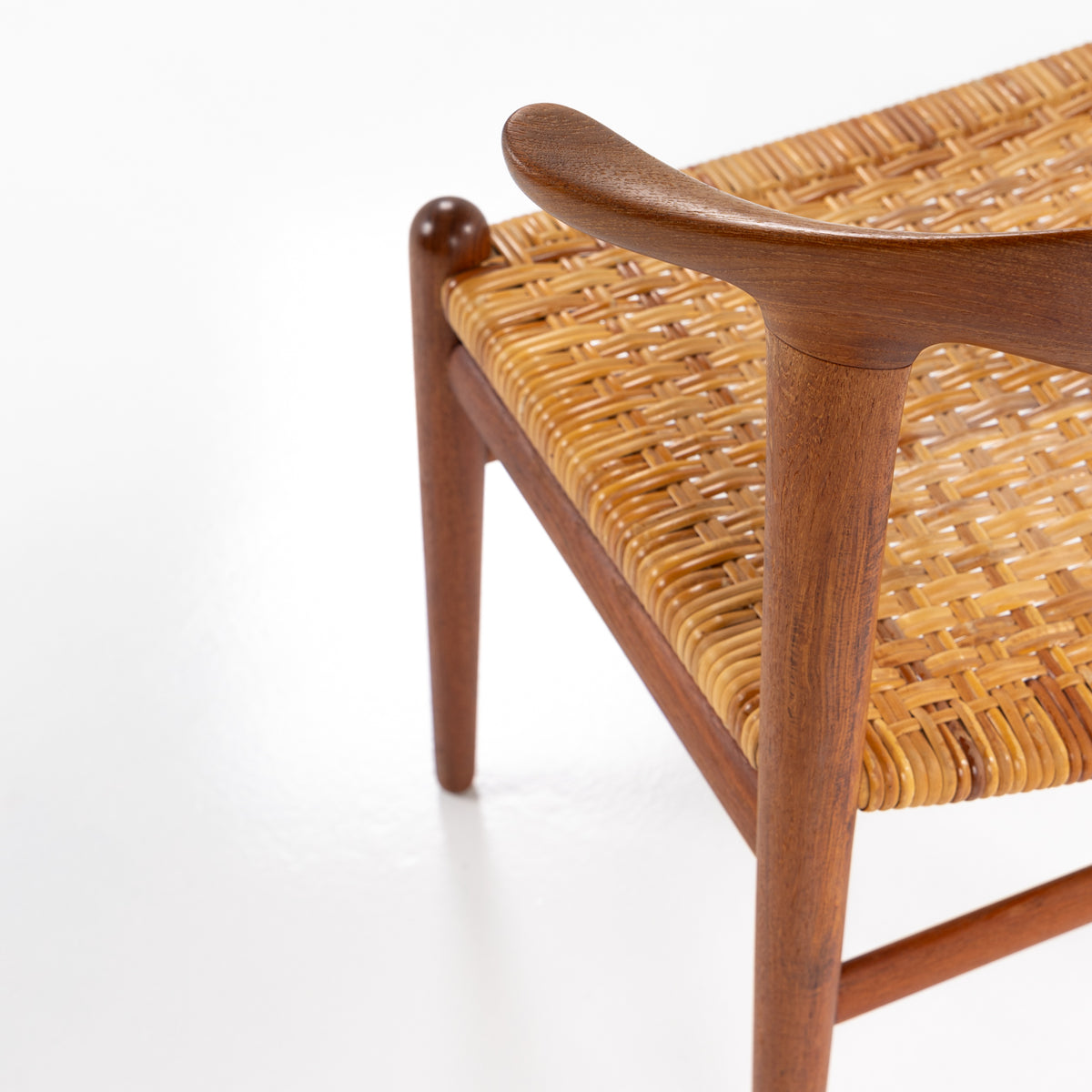 JH 505 - Set of 6 'Cow Horn Chairs' in teak