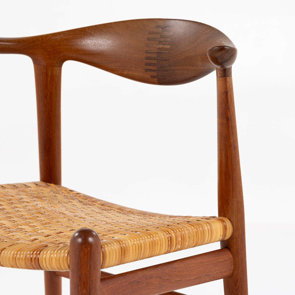 JH 505 - Set of 6 'Cow Horn Chairs' in teak