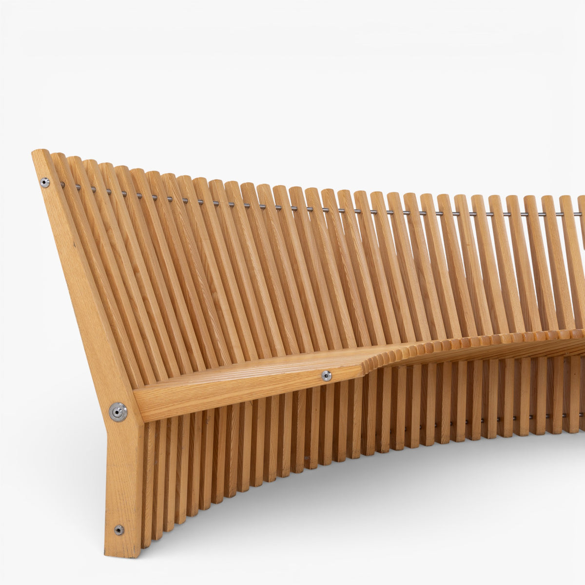 Bænk i massiv elm