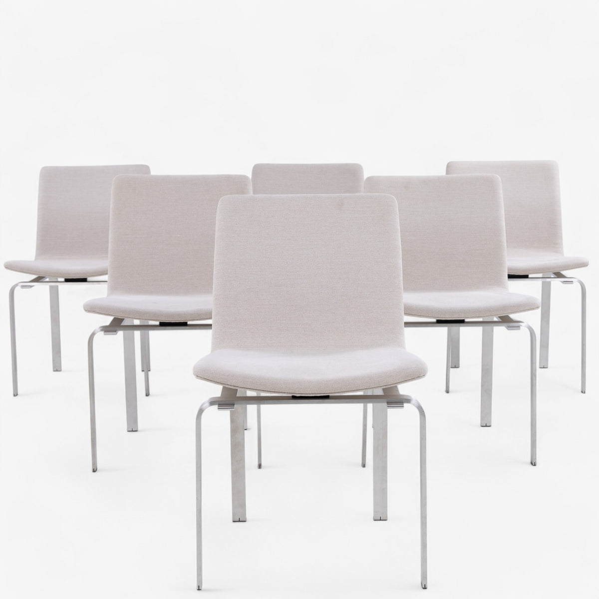 JH 3 - Set of 6 dining chairs in natural canvas