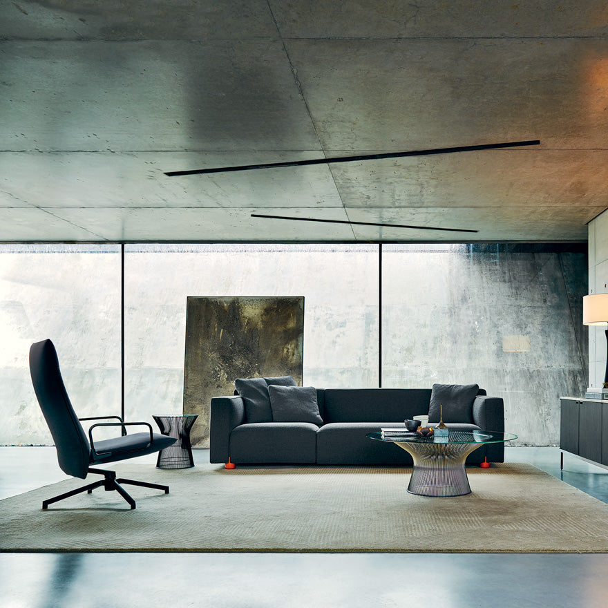 Platner' glass coffee table