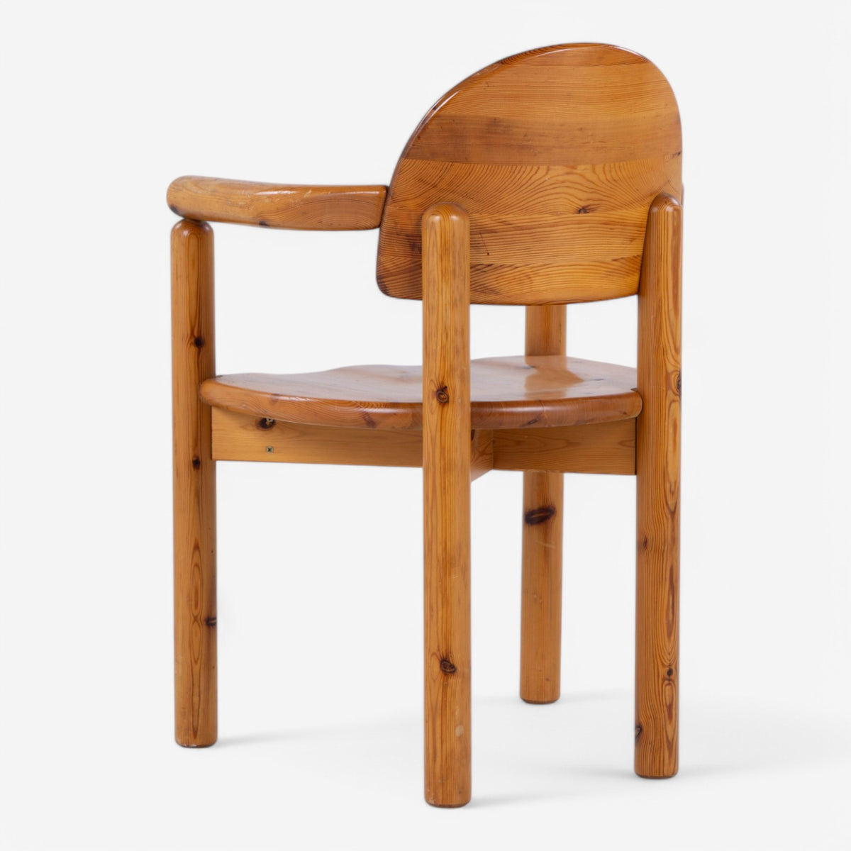 Set of 4 pine dining chairs
