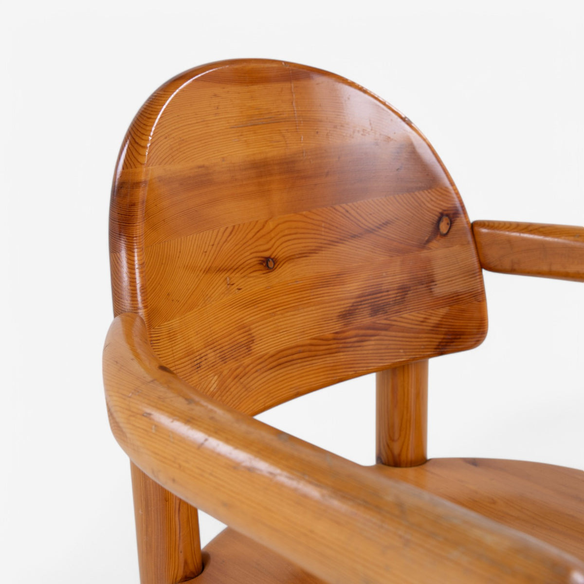 Set of 4 pine dining chairs