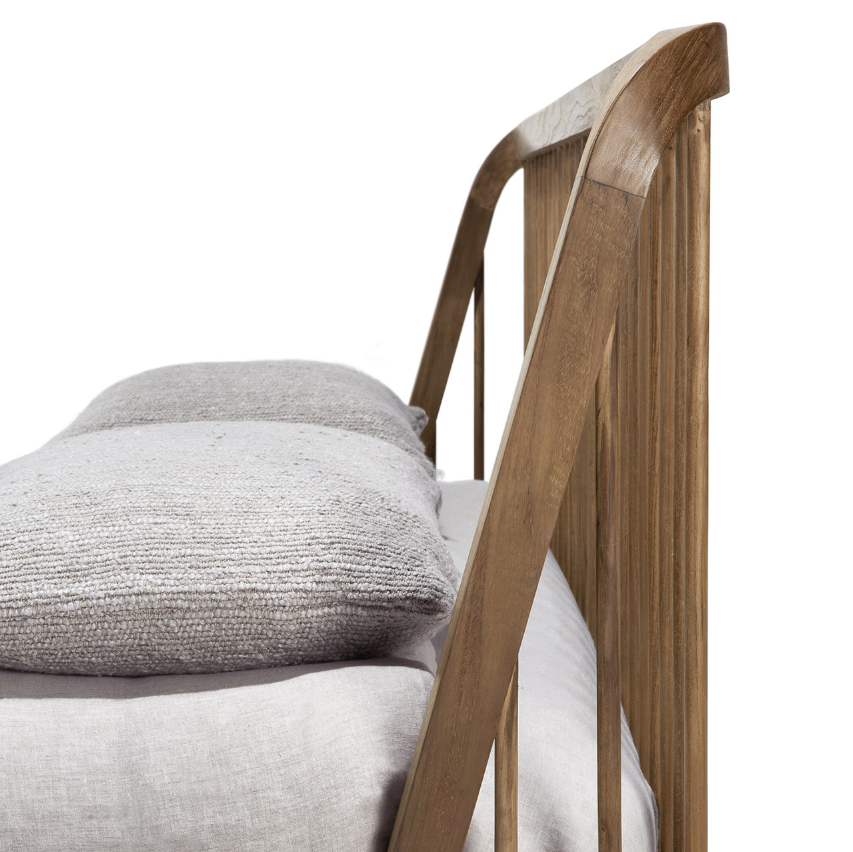 Teak Spindle' bed frame