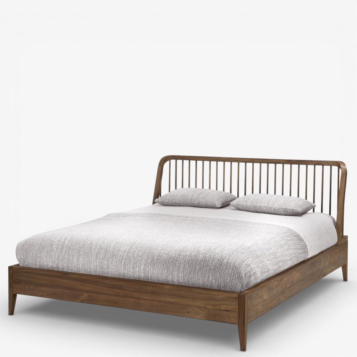 Teak Spindle' bed frame