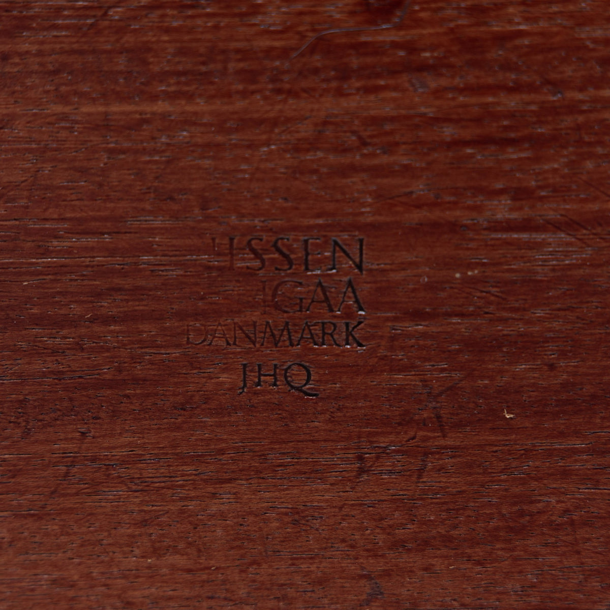Coffee table in patinated oak