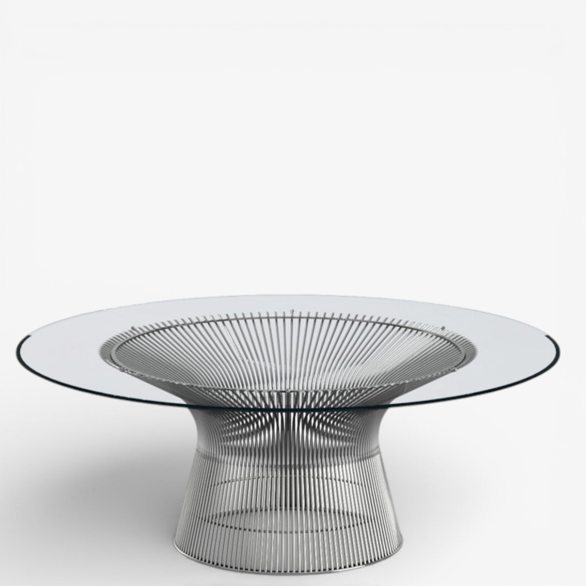 Platner' glass coffee table
