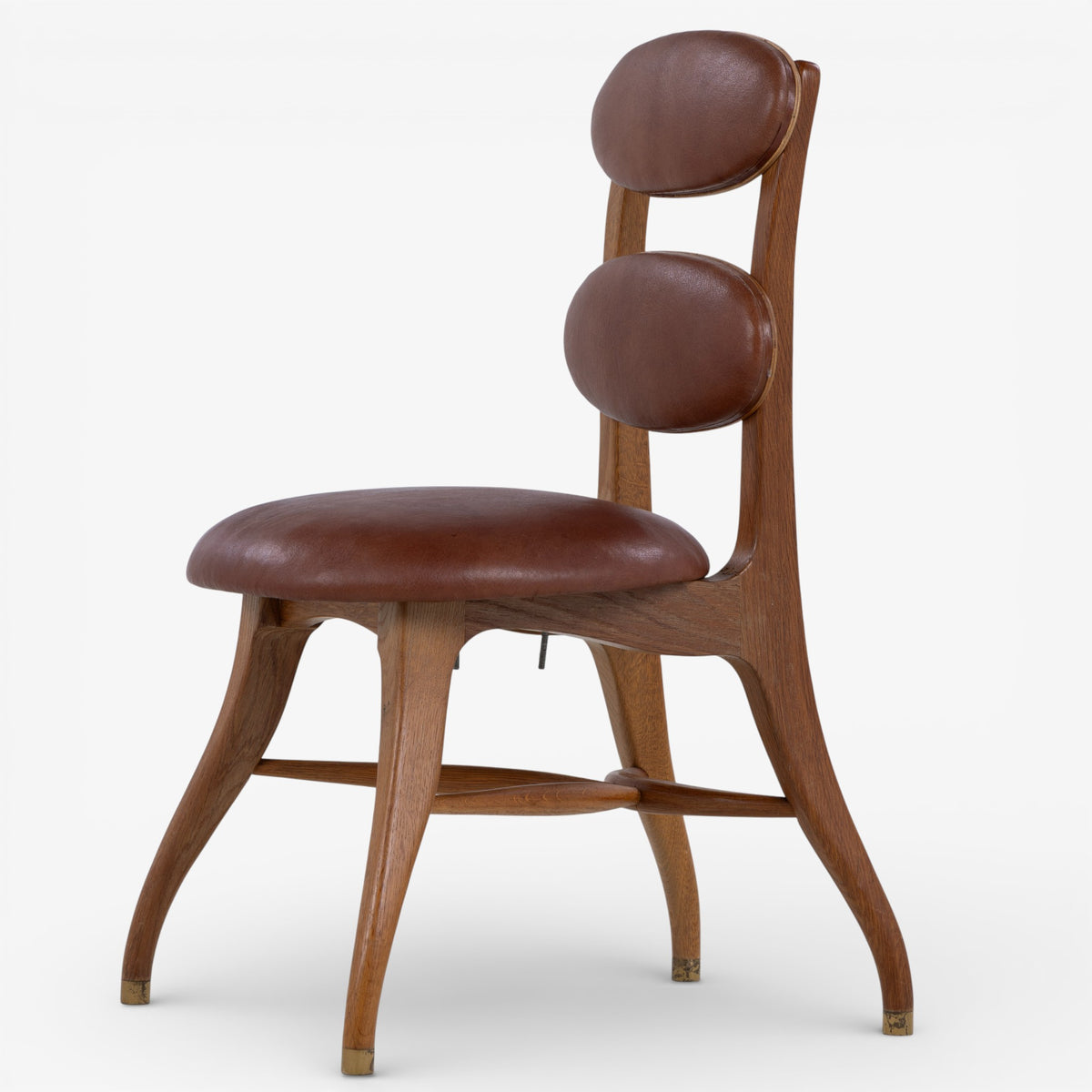 'Musician's chair' in patinated oak