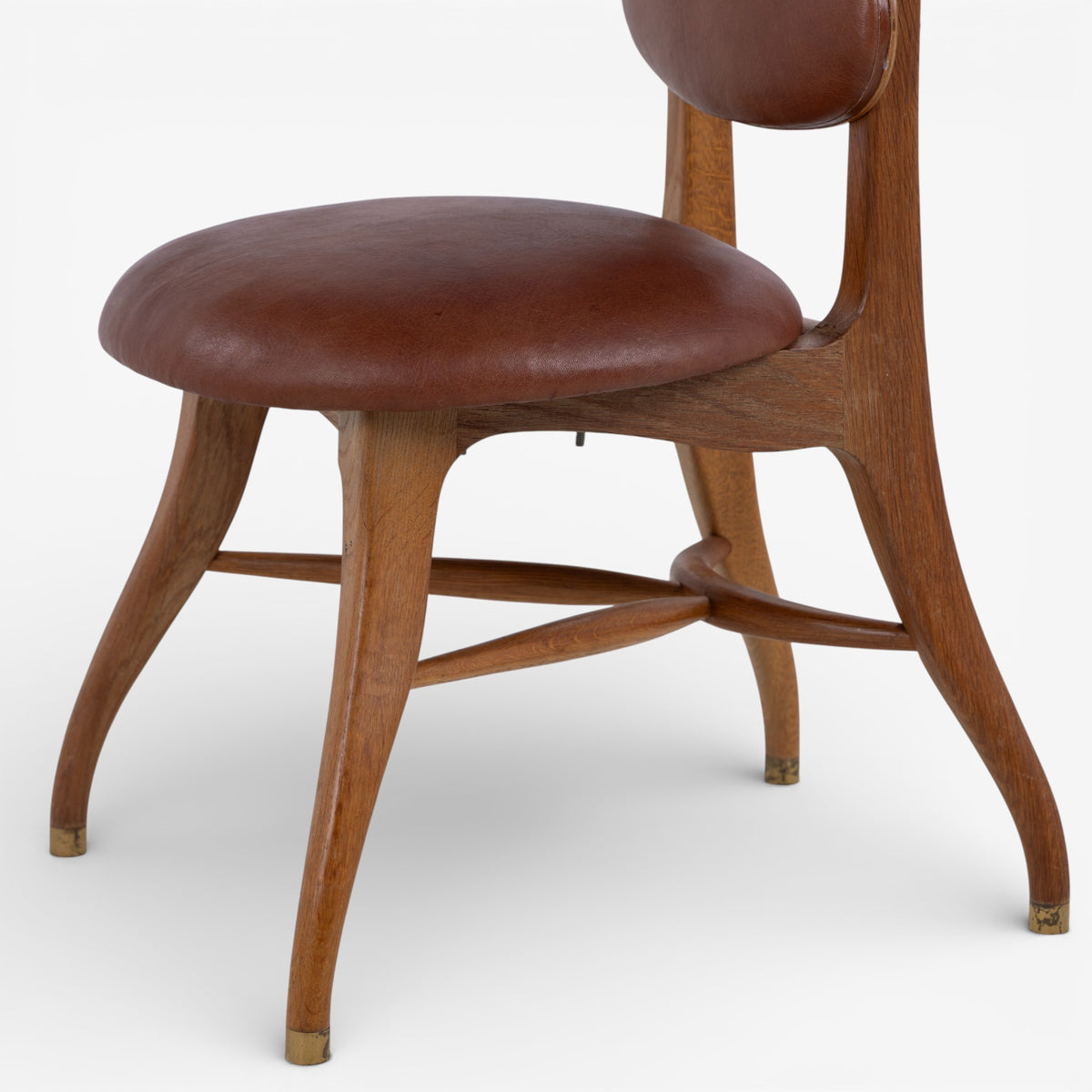 'Musician's chair' in patinated oak
