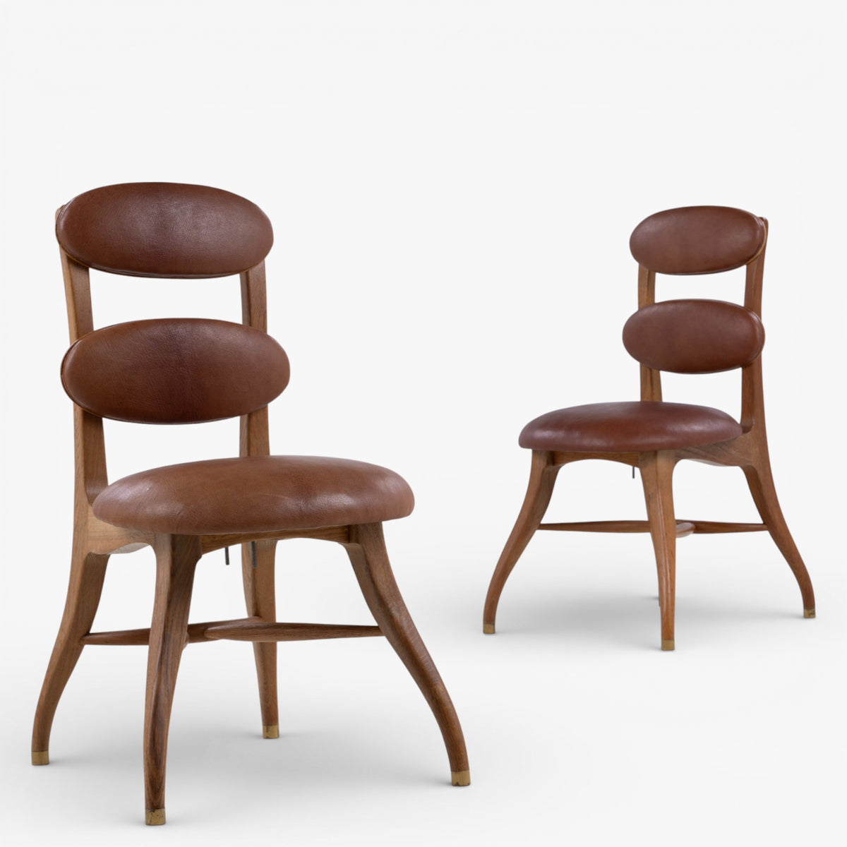 'Musician's chair' in patinated oak