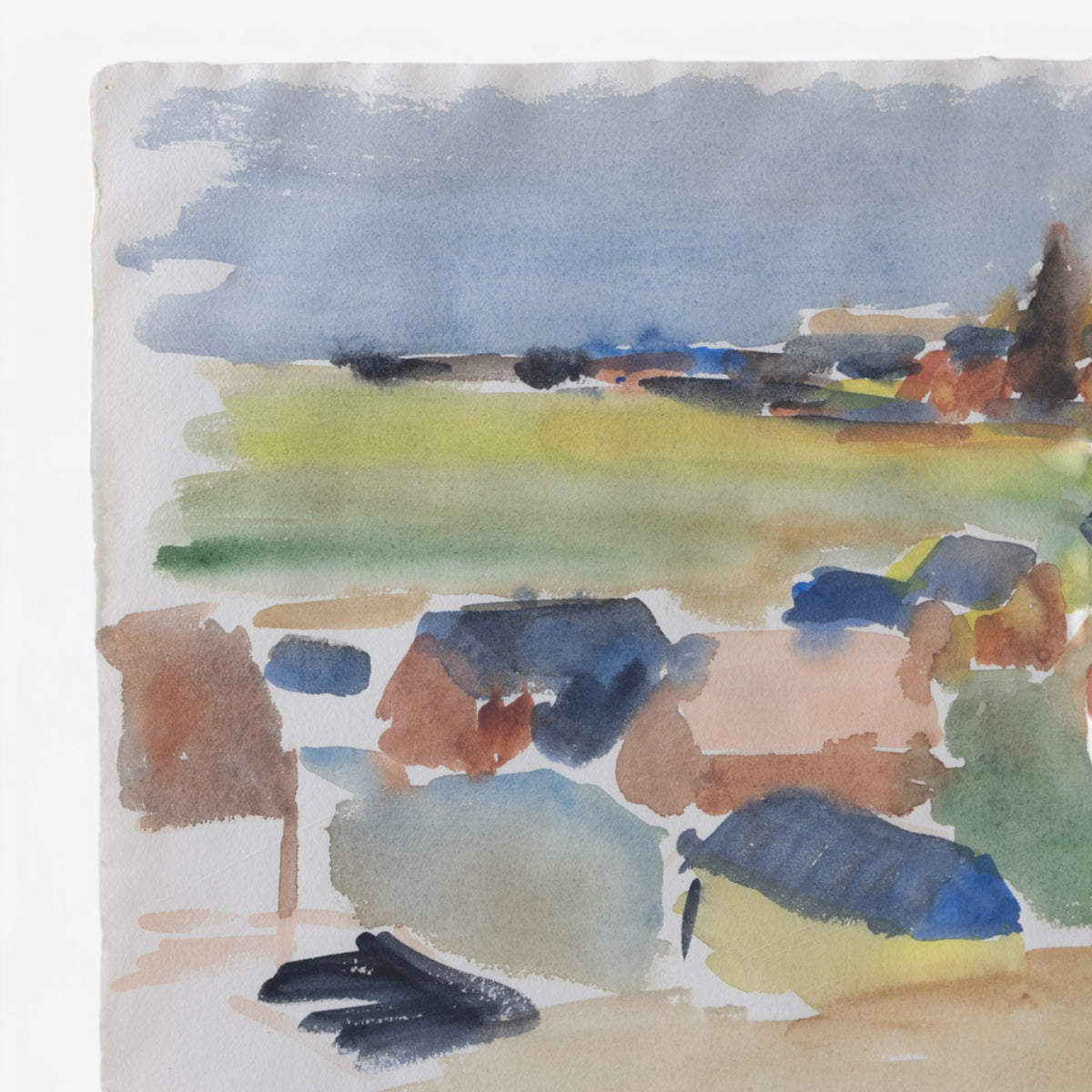Watercolour in wooden frame