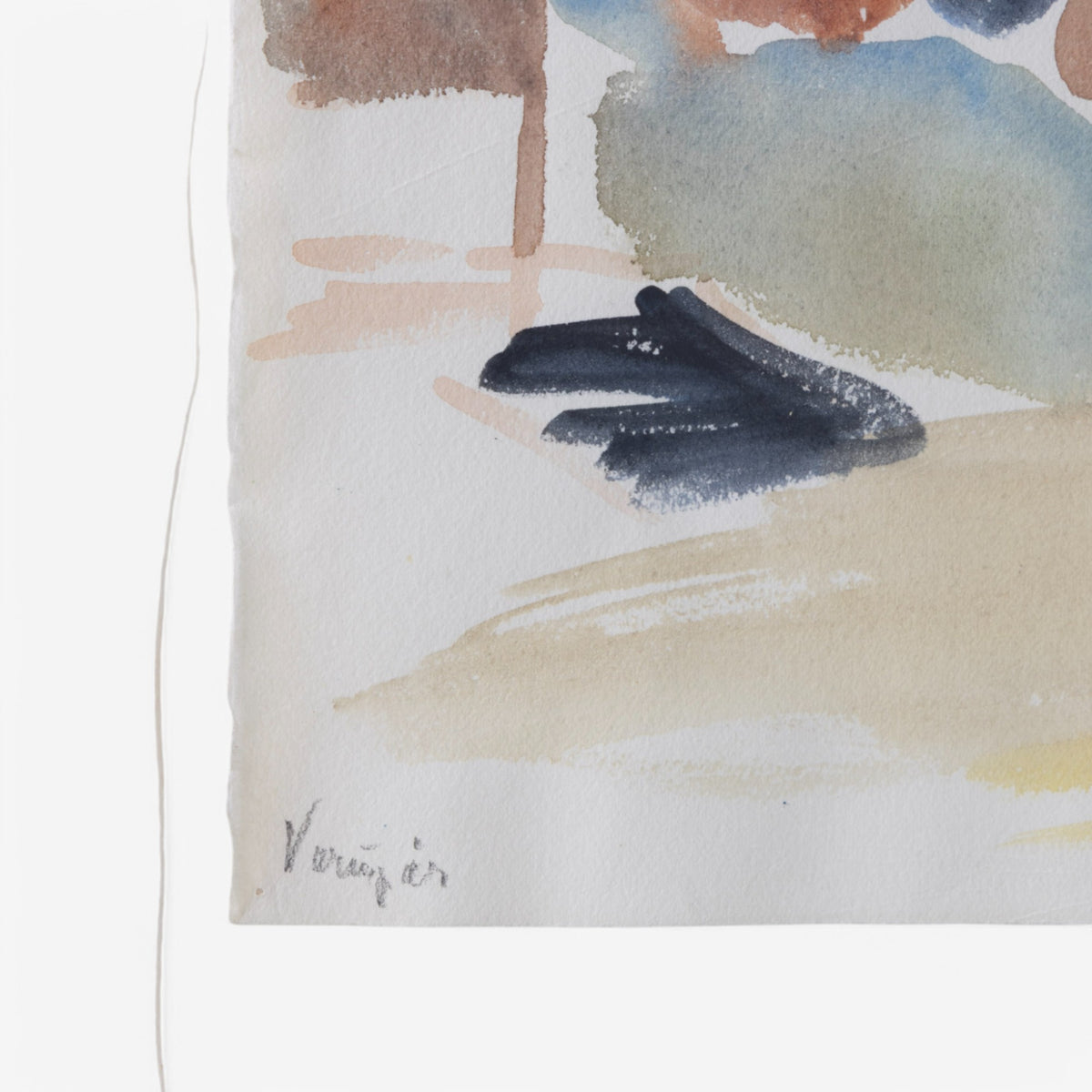 Watercolour in wooden frame